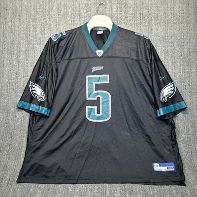 5XL Reebok McNabb Eagles черный Джерси #5 на поле оборудование NFL ретро птицы - Изображение 1 из 4