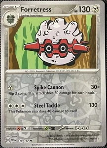 Forretress 110/162 SV05: Temporal Forces Reverse Holo - Pokémon Card - Picture 1 of 2