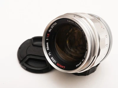 Custom Silver refinished/CLAed/deyellowed! Canon FL 55mm f/1.2 Fast Prime Lens - Image 1 of 4