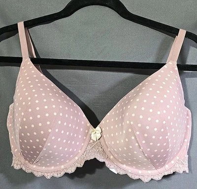 Sujetador con aros 38DD Adore Me Dusty Pink Polkadot encaje Foto 1 de 4