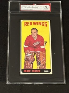 1964-65 Topps Hockey #47 Roger Crozier RC Detroit Red Wings. KSA-6 - Picture 1 of 2
