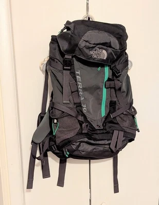 Рюкзак The North Face Terra 30 серый зеленый туристический логотип регулируемый  - Изображение 1 из 4