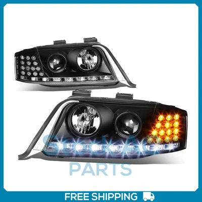 Faros Proyector Negro+Drl+Señal LED Completa para C5 98-02 Audi A6 Tipo 4B I4/V6 Foto 1 de 4