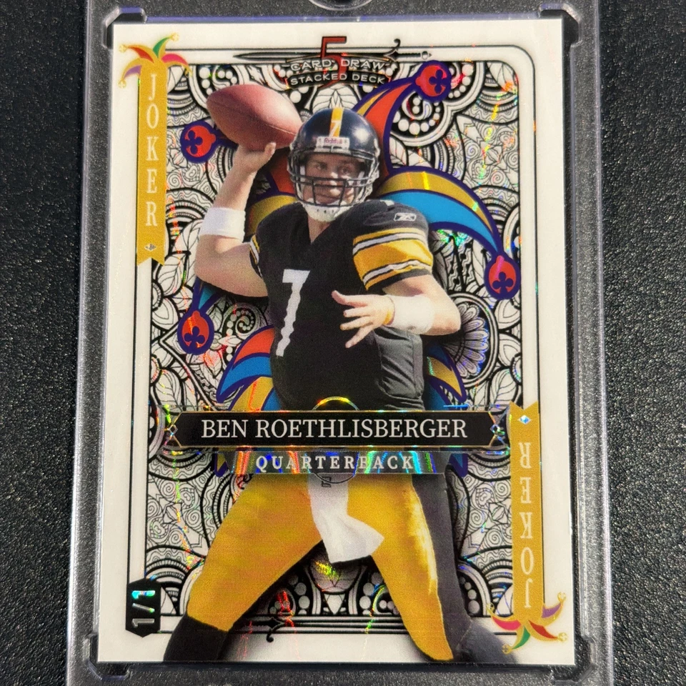 Comodín Ben Roethlisberger 2024 1/1 Joker Color Match Steelers Foto 1 de 2