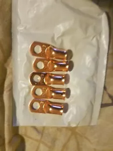 Metra Install Bay CUR1038 1/0 Gauge 3/8" Uninsulated Copper Ring Terminal 5/Bag - Picture 1 of 3