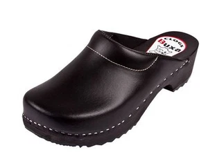 Zoccoli in legno colore nero F3 stile svedese. Scarpe US taglia (uomo) - Foto 1 di 4