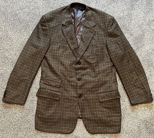 Cappotto sportivo blazer monopetto vintage anni 90 Gucci 100% cashmere a quadri taglia 52