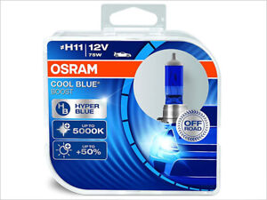 H11 OSRAM Cool Blue Boost (CBB) Halogen Headlight Bulbs 62211CBB