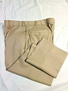 Bullock & Jones hellbraune Wolle Plissee elegante Freizeithose 35 x 32 beige bequem  - Bild 1 von 3