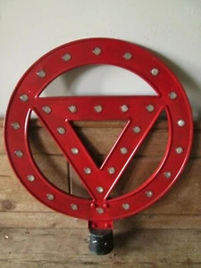 1930s Warning triangle aluminum road sign. traffic sign.vintage sign.road sign. - Picture 1 of 6
