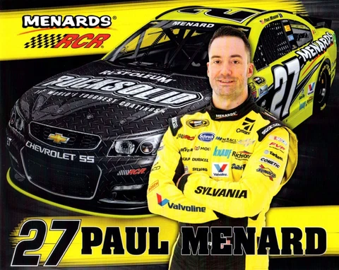 2016 PAUL MENARD "RUSTOLEUM ROCK SOLID PHOENIX" #27 NASCAR SPRINT CUP POSTCARD Cover