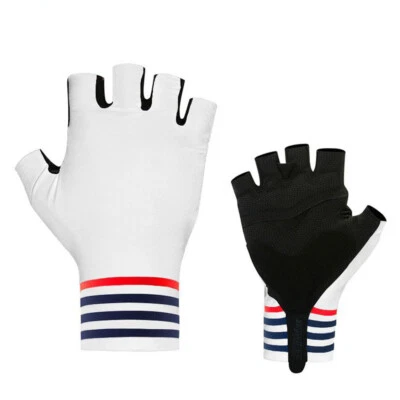 Guantes transpirables a prueba de golpes para bicicleta de montaña sin dedos medio guantes de ciclismo Foto 1 de 4