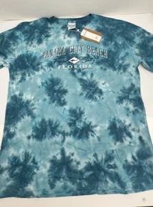 Panama City Beach FL US Vacation Souvenir Unisex Tie Dye T-Shirt Top L New - Picture 1 of 7