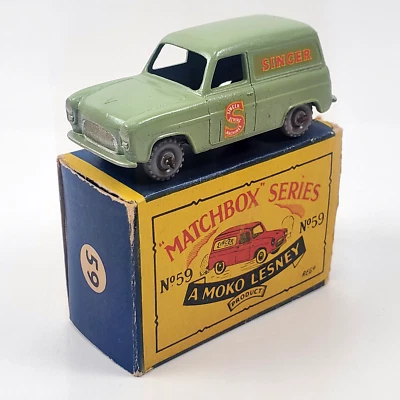 Matchbox Lesney No. 59A Ford Thames Singer Van Light Green w/ Original B3 Box - Image 1 of 4