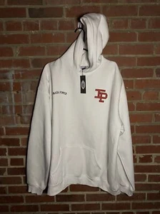 Neu mit Etikett Inaka Power weißer langärmliger Herrenpullover mit Kängurutasche Hoodie Größe XXL - Bild 1 von 4