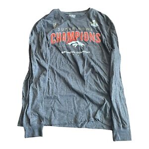 The Nike Tee Shirt Denver Broncos Super Bowl 50 Champions Women’s Long Sleeve L