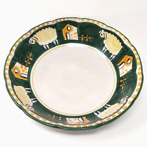 Vietri Solimene Serving Bowl Green Sheep Country Campagna 12 1/2" Italy $234 - Picture 1 of 23