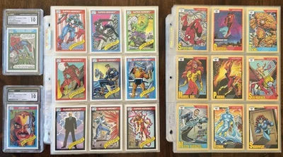 (2) JUEGO DE CARTAS IMPEL MARVEL 1990 COMPLETO 1991 PARCIAL (Stan Lee CGC 10 GEMA COMO NUEVO) Foto 1 de 4