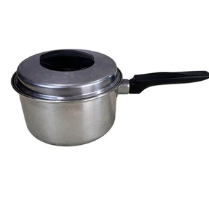Vintage Ekco Flint Stainless Steel 2 Qt Sauce Pan W/ Lid - Picture 1 of 8