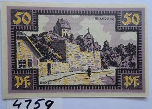 GERMANY  1921 - STADT  MERSEBURG - 50 Pfg - AU/UNC - GrM 884.1  / u - WATERMARK - Picture 1 of 2