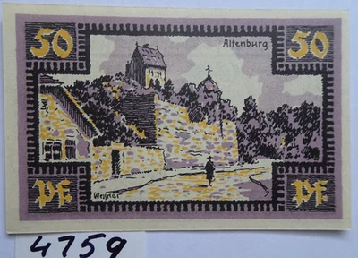 GERMANY  1921 - STADT  MERSEBURG - 50 Pfg - AU/UNC - GrM 884.1  / u - WATERMARK - Image 1 of 2