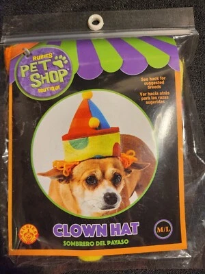 Fantasia chapéu palhaço Rubies Pet Shop PARA CACHORRO M/G (T2) - Imagem 1 de 2