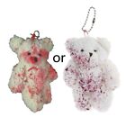Mini Bloody Bear Charm Keychains Halloween Pendant Stuffed Keyring