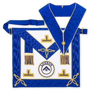 Lambskin Craft Provincial London Grand Rank Undress Apron & Collar Regalia LGR - Picture 1 of 2