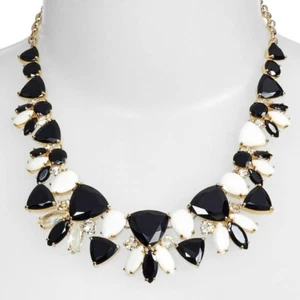 Kate Spade Twinkle Lights Gold Black Necklace Statement Formal Black Tie Retired - Picture 1 of 7