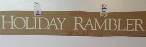 HOLIDAY RAMBLER LOGO RV TRAVEL TRAILER DECAL 38x3" WHITE ALL PROGRAM LEGEND TEXT - Picture 1 of 1