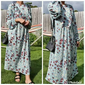 NWT ZARA WOMAN MIDI FLORAL DRESS WITH RUFFLES SIZE S SS21 1165/015 - Picture 1 of 6