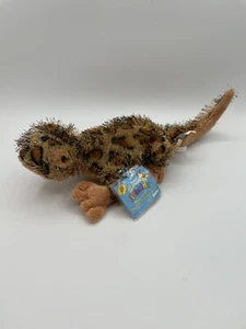 New Ganz Webkinz Leopard Lizard HM198 Gecko Plush Stuffed Brown Sealed Code 13" - Picture 1 of 12