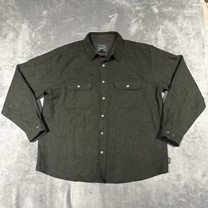 Woolrich Alaskan Wool Shirt Jacket Shacket Mens XL Olive Green Washable Gorpcore - Picture 1 of 9