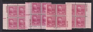 1938 PREXY William McKinley Sc 829 MNH 25c matched plate blocks (HC - Picture 1 of 1