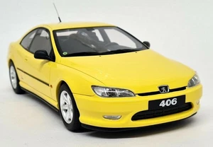 Otto 1/18 - Peugeot 406 V6 Coupe 1996 Yellow Resin Scale Model Car - Picture 1 of 7