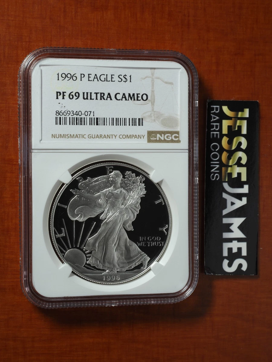イーグル銀貨　1996 P Eagle $1 PF 69 ULTRA CAMEO イーグル銀貨 1996 P Eagle PF 69 ULTRA CAMEO 1996-P 1 OZ. Silver