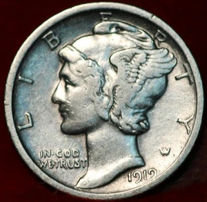 1919 Philadelphia Mint Silver Mercury Dime - Picture 1 of 2