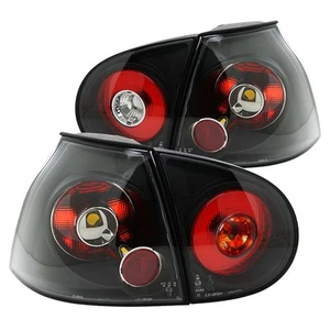 Black Fits 2006-2009 Volkswagen Golf Gti Mk5 Tail Lights Brake Lamps Left+Right - Picture 1 of 8