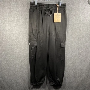 Pantalones Joggers Democracy Mujer Medianos Relajados Negros Carga Molde y Sujeción Ocio - Imagen 1 de 18
