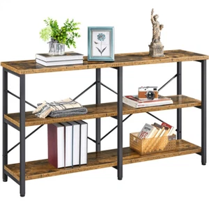 55-in 3-Tier Industrial Console Table Storage Shelf Sofa Table Hallway Furniture - Picture 1 of 11