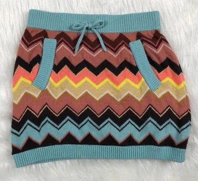 Missoni For Target Girls Size S Sweater Skirt Multi-Color Chevron Cotton Blend - Image 1 of 4