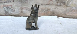 Vintage Early Horn Wolf Animal Figure Statue Rare Hand Carved Collectible W909 - Picture 1 of 9