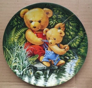 Dekoteller Teddy und seine Freunde Angelvergnügen mit Vater Bayreuther Porzellan - Bild 1 von 7