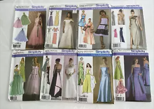 Simplicity Jessica McClintock Sewing Patterns Lot of 8 Dresses Gowns Prom Bridal - Picture 1 of 9