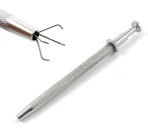 Kugelhalter Greifer Piercing Kugel Edelstahl Zange Halter Stone picker 5mm NATRA - Picture 1 of 4
