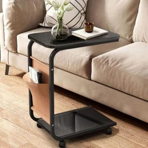 C Shaped Side Table for Sofa Coffee End Tables for Living Room Bedside Tables - Picture 1 of 5