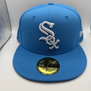 New Era 59FIFTY Chicago White Sox Blue Spring Collection Fitted Hat Size 7 3/4 - Picture 1 of 5
