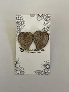 NEU Vintage SixtySix Alex und Ani Königin der Herzen Ohrhänger - Rafaelian Gold - Bild 1 von 3