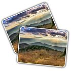 2x Vinyl Sticker Smoky Mountains Blue Ridge Parkway USA #53428