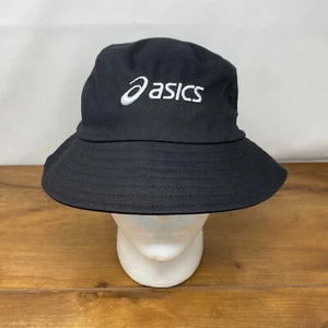 ASICS Bucket Hat One Size Black Never Worn Cotton Running Fishing Hiking - Picture 1 of 9
